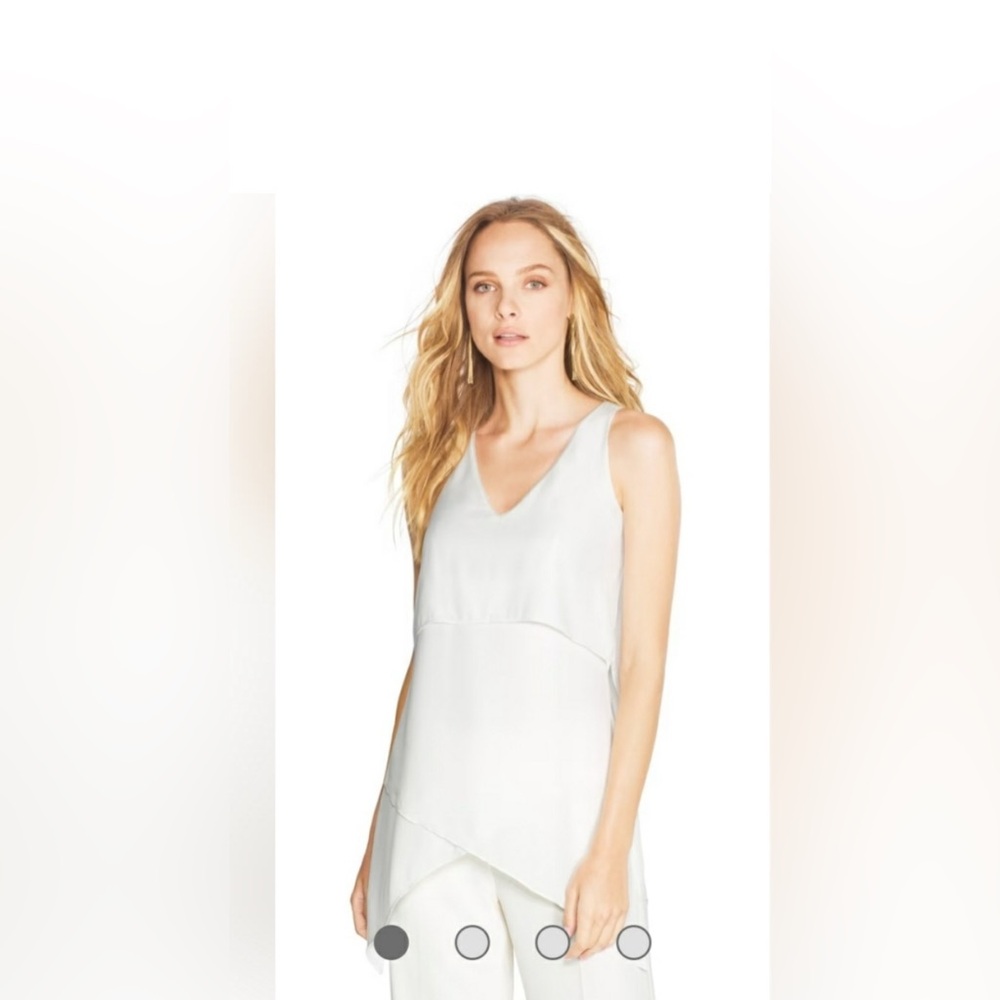 White House Black Market Petal-Back Tiered Tunic Size XSP